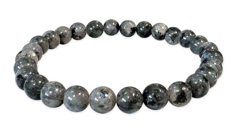 Bracelet Larvikite perles 6mm