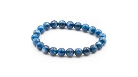 Bracelet boule cyanite bleue de 8 mm qualité AA